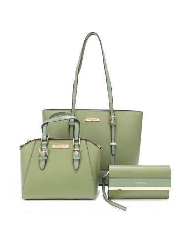 SOFT GREEN ADDISON 3 PIECE SET (Shopper, Crossbody, Clutch) Les êtres humains sont 